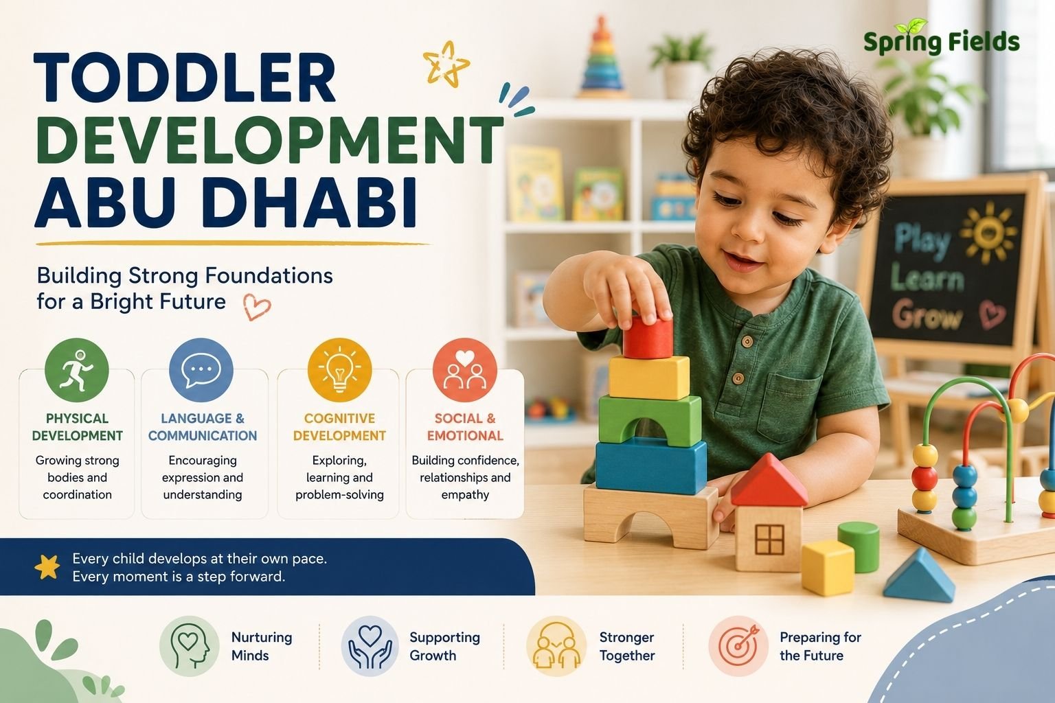 Toddler development Abu Dhabi children learning through play and exploration