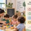 Children learning with educators at a nursery in Abu Dhabi
