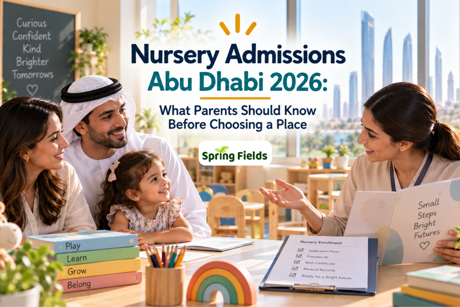 Parents exploring nursery admissions in Abu Dhabi