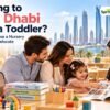 Expat parent and toddler exploring a nursery in Abu Dhabi before enrolment